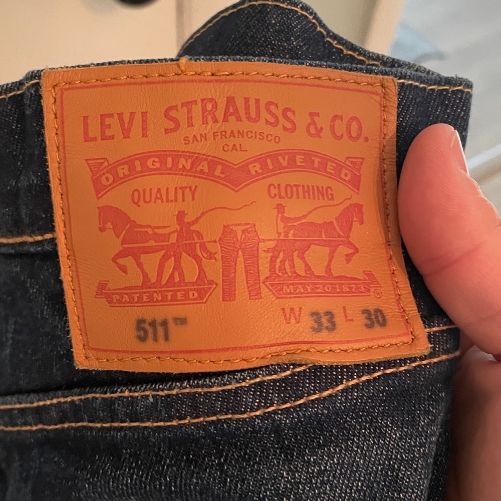 Levi's 511 Men's Slim Jeans - Dark Blue - Picture 7 of 10